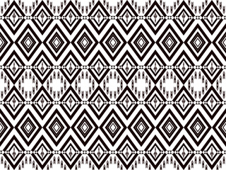 black and white seamless pattern, Geometric ethnic pattern traditional Design for background,carpet,wallpaper,clothing,wrapping,Batik,fabric,sarong,Vector illustration embroidery style.