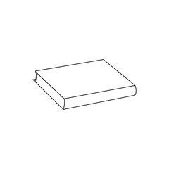 Notebook line art vector shown on white background. illustration of book. Perfect for coloring book, textiles, icon, web, painting, children's books, t-shirt print.