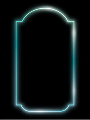 Geometric shape  neon frames luxury line vector illustration