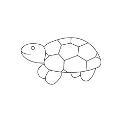 Obraz premium Tortoise animal with shell - vector illustration isolated on white background. 