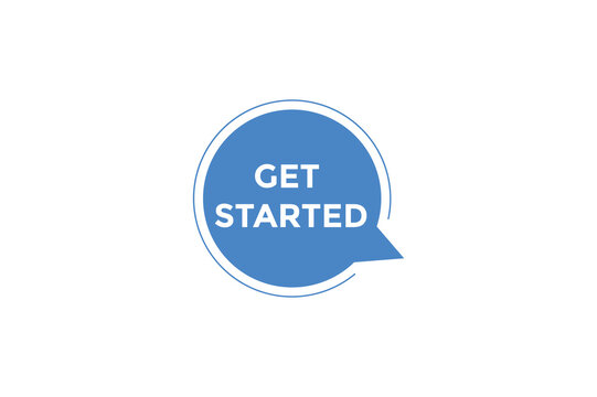 Get started button. web banner template Vector Illustration
