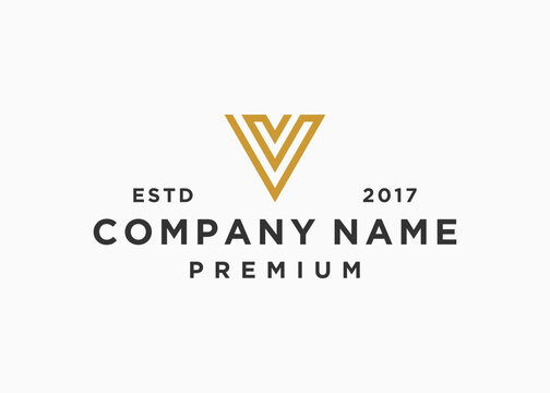 initial letter vv logo design vector illustration template