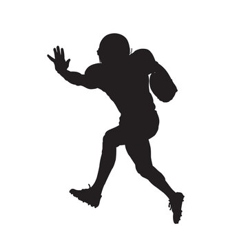 recommend clip art: American football player isolated vector silhouette.