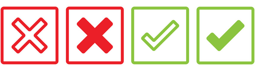 check mark icon set. style sign symbol app and web, vector illustration