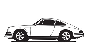 Obraz na płótnie Canvas Car silhouette illustration 