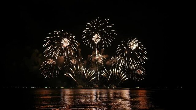 Fireworks celebration In Night Sky,Spectacular Fireworks Finale