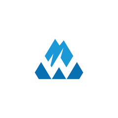 Mountain winter logo design - obrazy, fototapety, plakaty