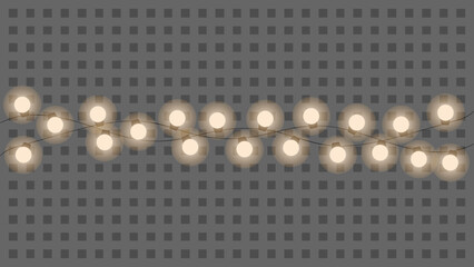 Christmas decoration bulbs, New Year's Day, and fair on a gray square grid background and texture.