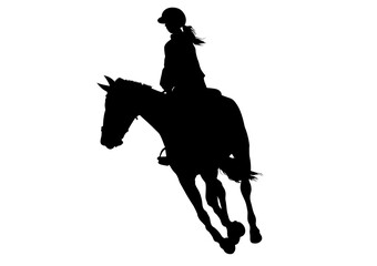 transparency image Graphics design silhouette horse racing woman for race illustration