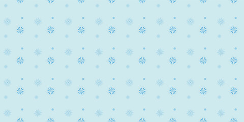 Set with various snowflakes on a blue background for decorative packaging design. seamless new year banner.