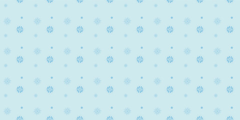Set with various snowflakes on a blue background for decorative packaging design. seamless new year banner.