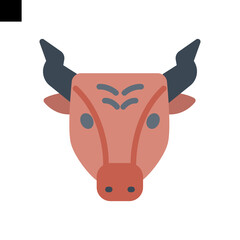 bull head icon logo vector