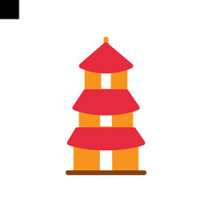 pagoda icon vector
