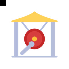 gong icon vector