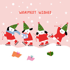 Santa  claus different expressions set of cute