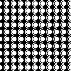 black and white seamless pattern with circles