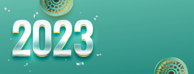 2023 text for new year festival banner vector illustration