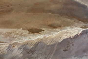 Kati Thanda Lake Eyre, South Australia, Australia. Aerial photography showing textures and patterns formed during the wet season.	