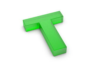 Fototapeta premium Glass letter T
