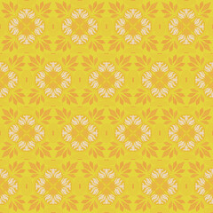 Crystal Floral Seamless Pattern Background Nature Plant Aboriginal Damask Art