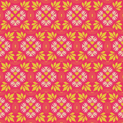 Crystal Floral Seamless Pattern Background Nature Plant Aboriginal Damask Art