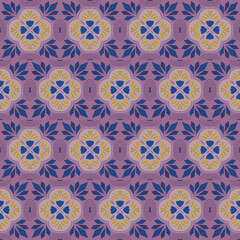 Crystal Floral Seamless Pattern Background Nature Plant Aboriginal Damask Art