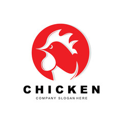 Obraz premium Chicken Logo, Farm Animal Vector, Design For Chicken Farm, Fried Chicken Restaurant, Cafe