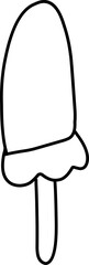 ice cream icon 2D and line style
