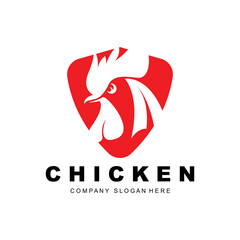Fototapeta premium Chicken Logo, Farm Animal Vector, Design For Chicken Farm, Fried Chicken Restaurant, Cafe