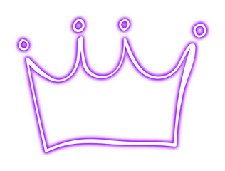 Purple Glowing Neon Crown