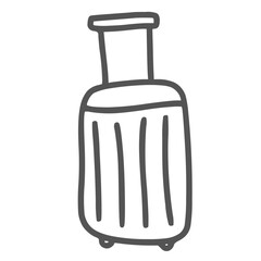 Travel Set outline travel bag luggage