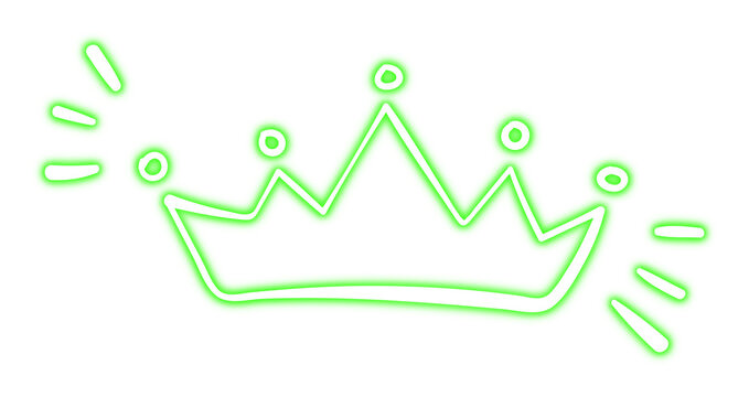 Green Glowing Neon Crown