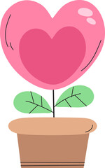 growing love plant romantic attraction valentine's day clipart