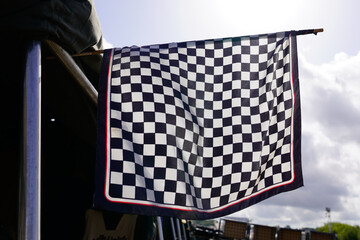 flag checkered black and white racing flag end race background