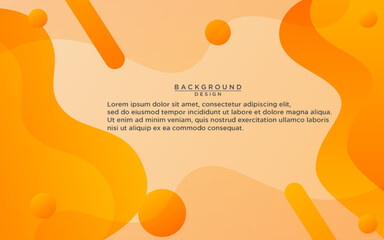 Abstract liquid orange shape background. orange fluid vector banner template for social media, web sites