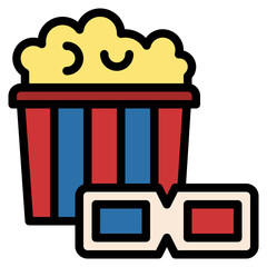 movie cinema popcorn hobby icon