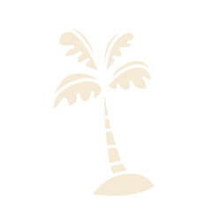 Fototapeta premium Travel Set flat Coconut tree