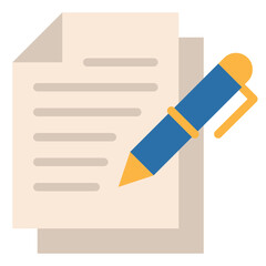 writing pen story hobby icon