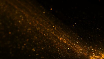 abstract bursting golden particles glitter background