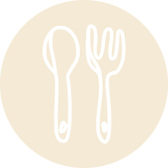 Travel Set flat spoon and fork