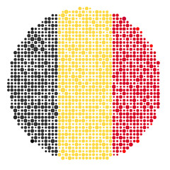 Belgium Silhouette Pixelated pattern map illustration