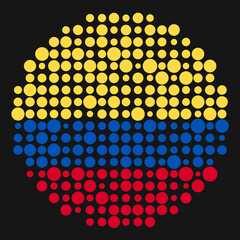 Colombia Silhouette Pixelated pattern map illustration