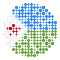 Djibouti Silhouette Pixelated pattern map illustration