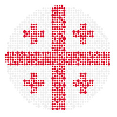 Obraz premium Georgia Silhouette Pixelated pattern map illustration