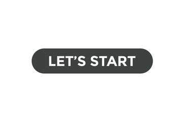 Let's start button web banner template Vector Illustration
