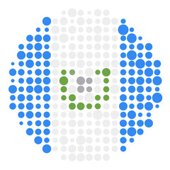 Guatemala Silhouette Pixelated pattern map illustration