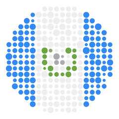 Guatemala Silhouette Pixelated pattern map illustration