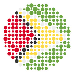 Guyana Silhouette Pixelated pattern map illustration