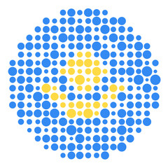 Kazakhstan Silhouette Pixelated pattern map illustration