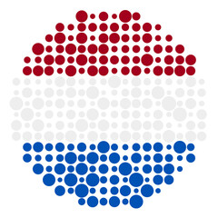 Netherlands Silhouette Pixelated pattern map illustration